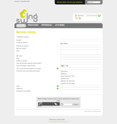 Formulaire de contact SWING
